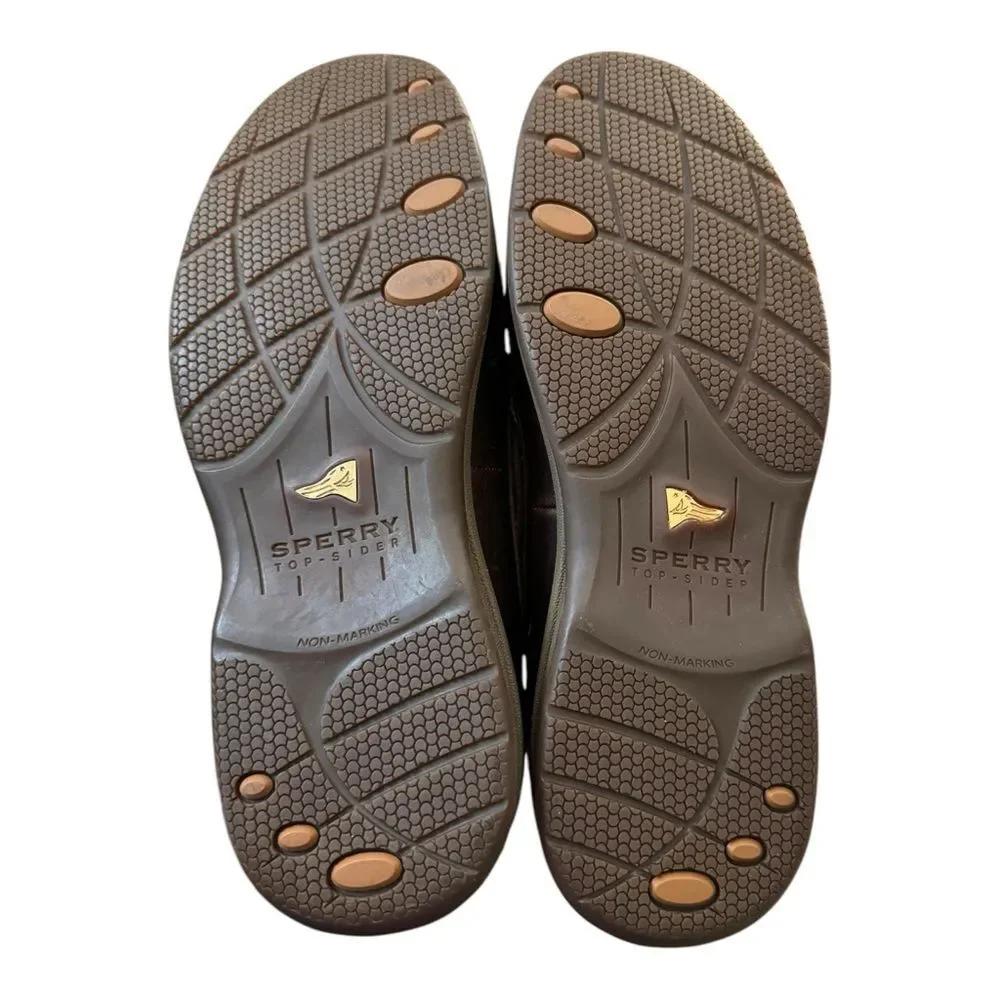Sperry Top-Sider Men's Gold Boat ASV Amaretto Leather Loafers Boat Shoes 8.5